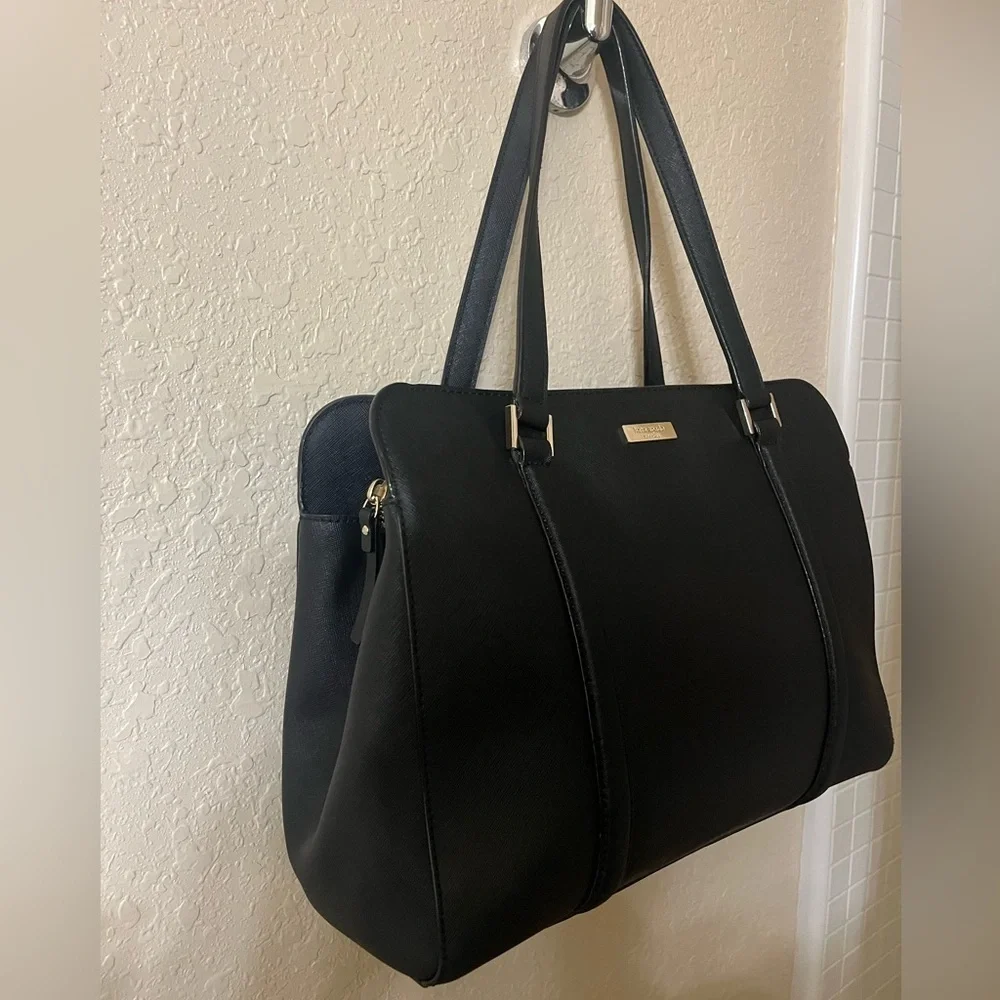 VINTAGE Kate Spade Newbury Lane Miles Black Saffiano Leather Tote Shoulder Bag